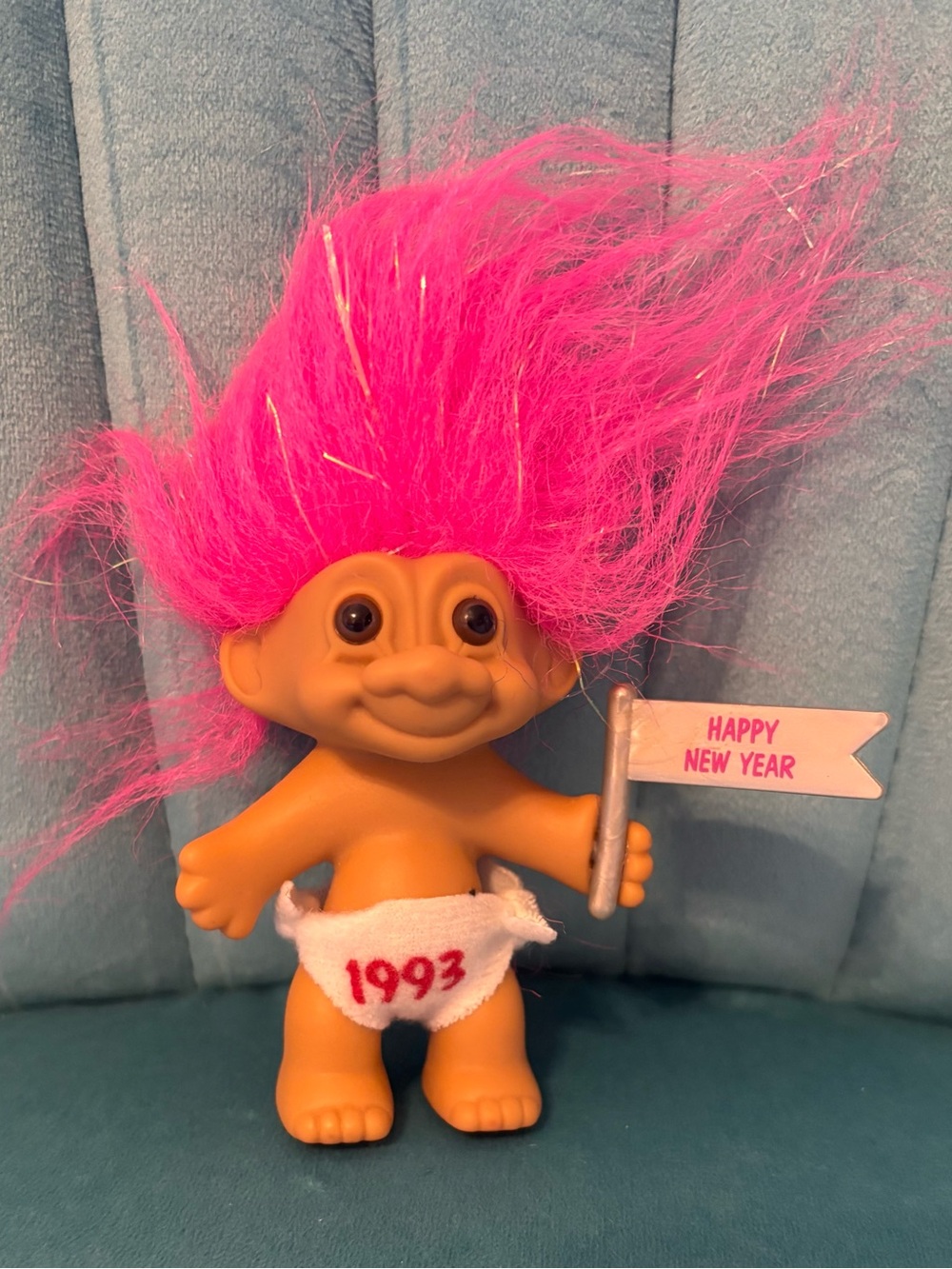 Vintage 1993 Troll with Pink Hair